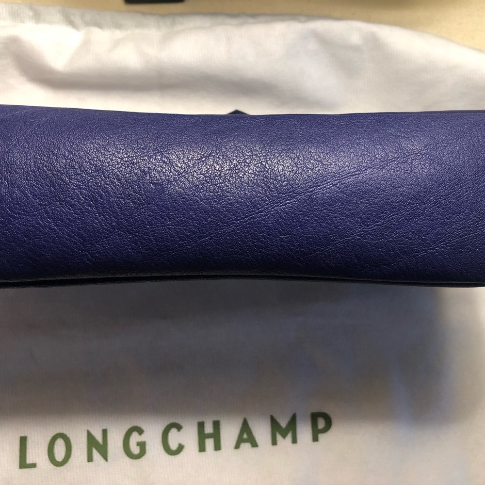 Longchamp Leather purple cosmetic wallet pochette accessoire wristlet - Picture 3 of 5